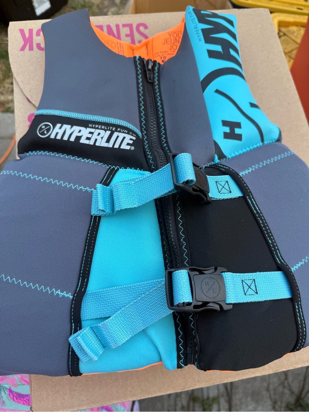 Hyperlite Kids' Teal and Gray Swim Vest